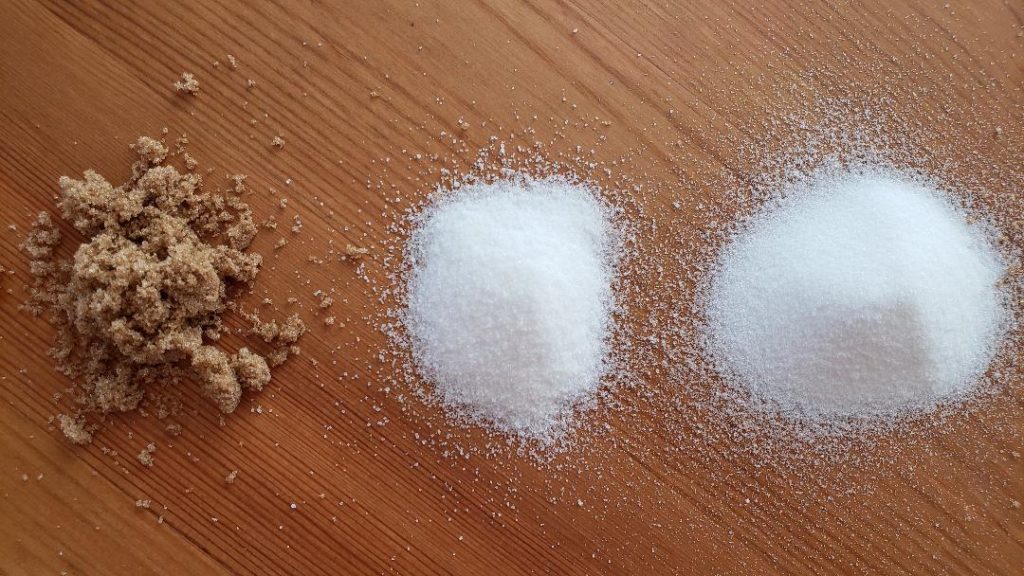 brown sugar vs white sugar vs baker's sugar