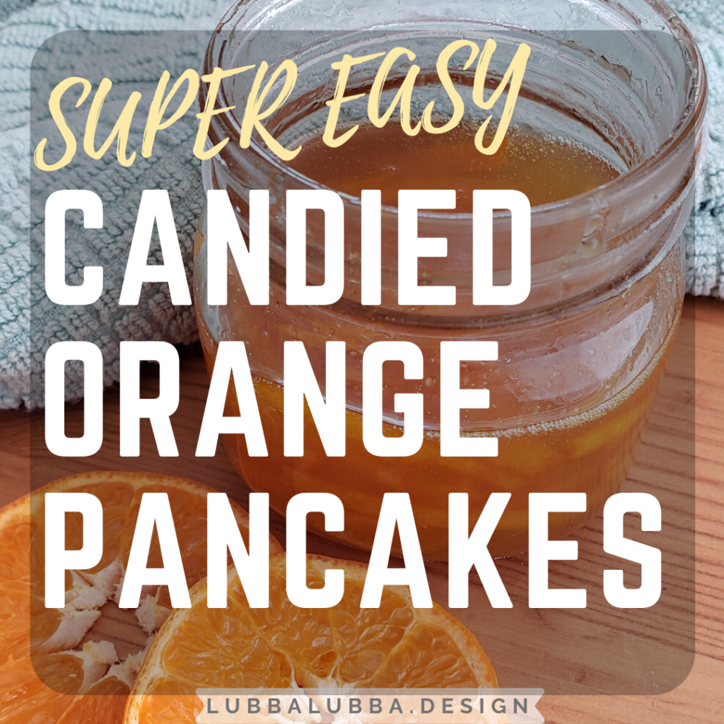 These super easy yet elegant candied orange pancakes with a spiced syrup will have you looking like you spent all day in the kitchen!    Breakfast for dinner? How about breakfast for dessert?! It’s ALWAYS a great time for sheet pan pancakes.  From brunch, gatherings, sleep overs, late night cravings…
