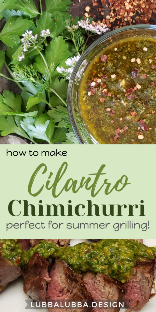Liven up your summer grilling with this super zesty, deliciously spicy, cilantro chimichurri sauce recipe.