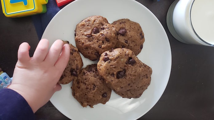 Light fluffy chocolate banana nut cookies for the whole family!